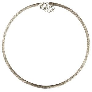 Silver Mesh Choker Necklace